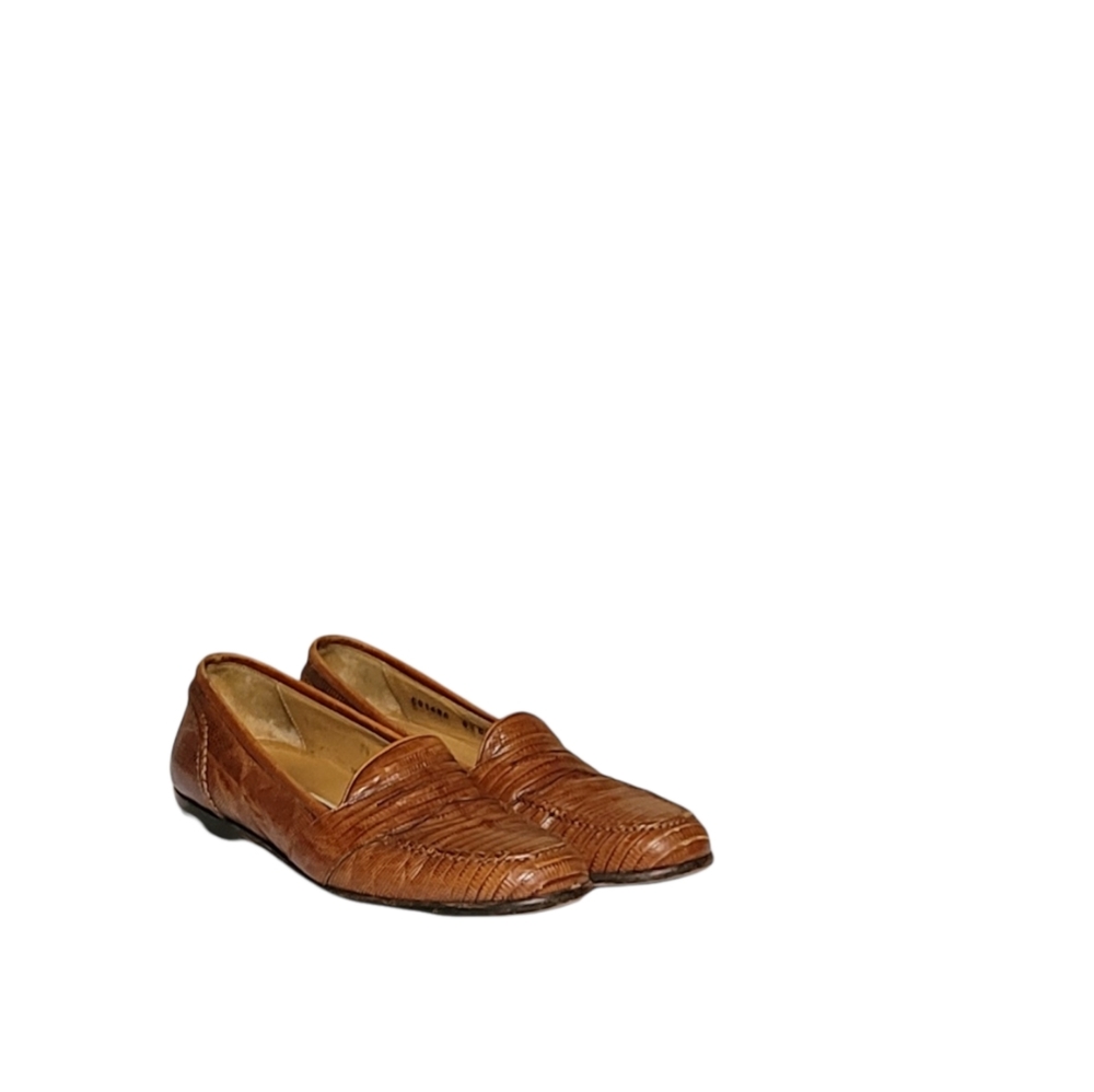Men Vintage Brown Leather Loafers By Bragano Size 8.5D/Men Designer Shoes/ Men D